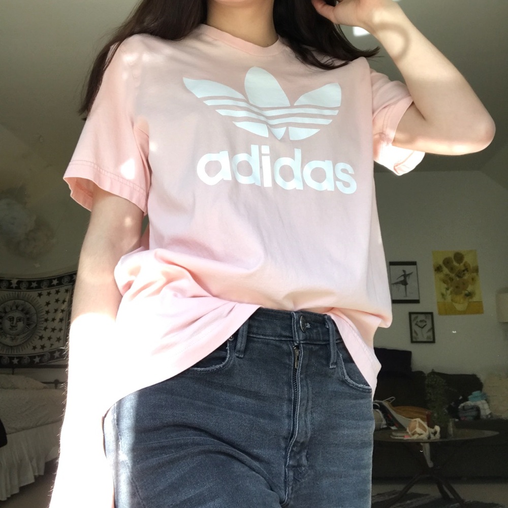 Pastel Pink Adidas Shirt